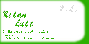 milan luft business card